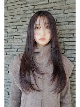 ハイバレーヘアーメゾン(HIGH VALLEY HAIRMAISON) ロングレイヤーカット透明感カラー岡山南中央町