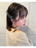 顔周りカット×バレッタアレンジ