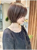 大人ショート/ショートボブ/長めショート/前下がりショート/青山