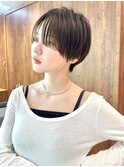 大人可愛いショート前髪長めマッシュショートショートボブ表参道
