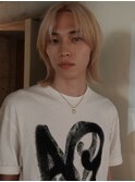 メンズボブウルフメンズミディアムレイヤーカットメンズウルフ