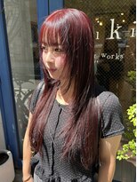 キキ(kiki)&nbsp;【shiori】ダメージレスにブリーチなしで★ワインレッド