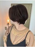 すっきりショートボブ！/30代/40代/柔らかボブ