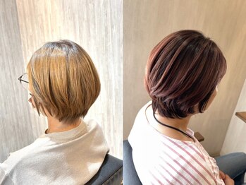 マロウ(marou)の写真/【最先端×髪質改善×艶カラー】髪にやさしい施術＆厳選されたカラー剤を使用◎新色も定期的に導入！