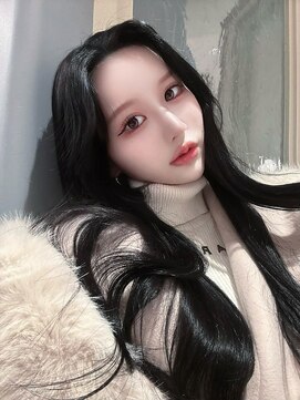 エクステ/ワンカラー/艶髪/暗髪/ブラック/レイヤーカット