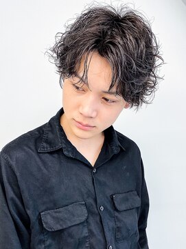 ヘアー アイス カンナ(HAIR ICI Canna) 韓国風ニュアンスサーフセンターパートゆるめパーマ