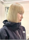 ダブルカラー/ケアブリーチ/ミルクティーベージュ/レイヤー/梅田