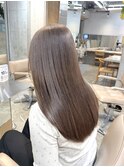原宿ヘーゼルベージュミディアムレイヤー顔まわりミルクブラウン