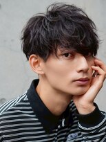 メンズサロンAlo 渋谷 #メンズカット#メンズパーマ#眉毛#ブリーチ#縮毛矯正#MEN'S特化&nbsp;ニュアンスパーマ/センターパート/波巻きツイストスパイラル渋谷