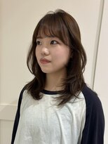 ビーハイブ ドットエー 本町広瀬通店(BEHIVE.A)&nbsp;【sakuya】ミディアムレイヤー×オリーブベージュ