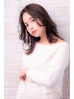 ソア 武蔵小杉(SOAR) かき上げヘムライトラベージュ暖色カラーストカールくびれヘア