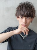 メンズカットツーブロックツイストスパイラルパーマショート