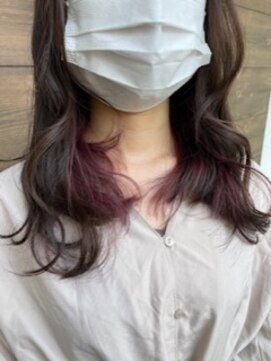 ヘアーワークスタジオ ノイズ(noize) #インナーカラー #パープル #グレージュカラー #秋カラー