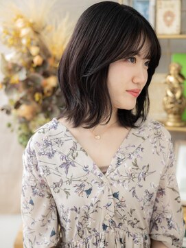 カバーヘア ブリス 北浦和(COVER HAIR bliss) くすみカラーシースルーバングくびれミディa北浦和20代30代40代