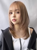 ミルクティーベージュダブルカラーインナーカラーケアブリーチ