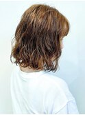 ボブウェーブ/ボブパーマ/ベージュカラー/簡単スタイリング/ボブ