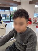 子供カット(4mmツーブロック、アシメスタイル)