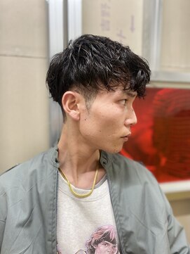 メリケンバーバーショップ トーキョー(MERICAN BARBERSHOP TYO) ハイライト/マッシュパーマ/ウルフ/アッシュブラック120