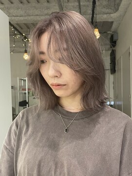 ヒビヲ(HIBIO) ダブルカラーミルクティーベージュピンクベージュブリーチカラー