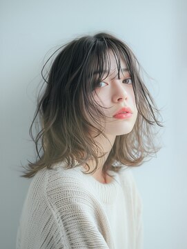 ビオラバイフーガ 綱島(Viola by FUGA) くすみベージュ/グラデーションカラー/外国人風ウェーブ