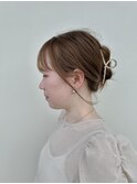 大人かわいいストレートフェイスフレーミング耳掛け小顔