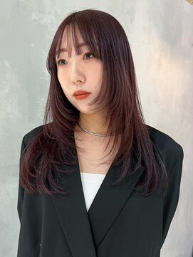 アイティー バイ アルバム 浦和店(IT by ALBUM) ミルクティーピンクレイヤーロングニュアンスカラー_ba502901