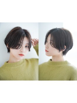 小顔見せが叶うキレイなシルエットのショートカット◎家でもサロンの仕上がりが再現できるスタイルをご提案
