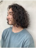 メンズカーリーヘアくるくるパーマスパイラルパーマハードパーマ