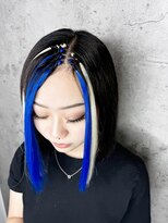 ルーツアイリー 心斎橋(ROOTS IRIE)&nbsp;10代20代30代大人可愛い編み込み前髪エクステハイトーンシルバー