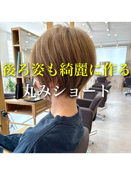 アグ ヘアー ナッツ 秦野店(Agu hair nuts) 丸みショート/マロンベージュ/丸みショートボブ/くすみベージュ