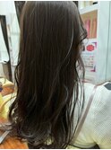 無造作ウェーブ×チャコールグレー20代30代40代大人可愛いロング