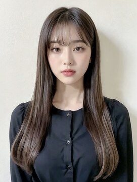 ウル 岡山駅店(ULu.) 髪質改善トリートメントブリーチ無し縮毛矯正20代30代前髪長め