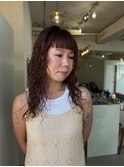 ハードパーマケアパーマ暖色パーマオン眉