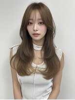 ユーフォリア 渋谷グランデ(Euphoria SHIBUYA GRANDE)&nbsp;韓国ヘア レイヤーカット  顔周りレイヤー 小顔カット 韓国巻き