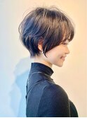 ◇大人可愛い20代30代40代50代前下がりショートボブ丸みショート