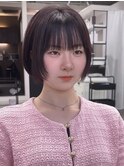 ショートボブ　顔周りレイヤー　博多美容室