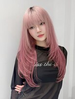 ロンドリメゾン 原宿(Lond re Maison.)&nbsp;くびれヘア／アプリコットオレンジ/ハイライトカラー/イヤー