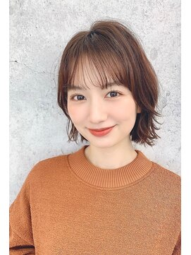 くびれボブレイヤーカットナチュラル小顔ボブデジタルパーマ