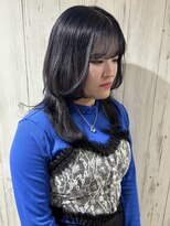 ヘブンリー(heavenly) ネイビーラベンダーネイビーブルーブラック京都駅ブリーチカラー