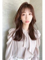 ココカラヘアー プラス(cococara‐hair plus) シースルーバング ひし形セミロング カッパーブラウン