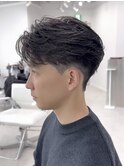 フェザーパーマフェザーショートセンターパート