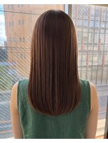 零秒女髪 千里丘店&nbsp;上品な美髪見せる艶髪ロングストレート髪質改善髪質改善カラー