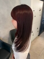 アース 春日部店(HAIR&MAKE EARTH)&nbsp;艶感レッドブラウン×レイヤーロング