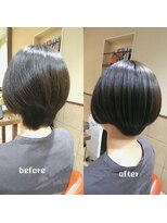 ネオリーブチノ 登戸店(Neolive cino)&nbsp;髪質改善酸熱&超音波ハホニコTR サラサラショートボブ