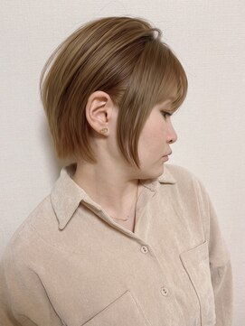 ロンド ストラーダ 心斎橋(Lond strada) ショート×ハイライト白髪ぼかし×シルキーベージュ[心斎橋]