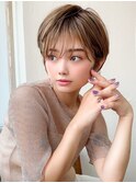 セクションカラー/グラデーションカラー/ペールベージュ/小顔