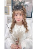 ゆるかわ編み込みツイン♪