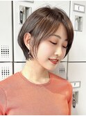 30代40代大人女性/前髪ありショートボブ/ショートヘア/髪質改善