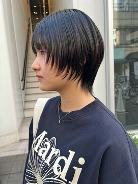 カフ(CAF) CAF松本/ショートウルフ/ダークトーンカラー/大阪/心斎橋美容室