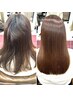 髪質改善ストレート+髪質改善トリートメント　￥34100